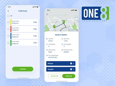 One8- Transportation Management Systems management app management system mobile app mobile app development transportation