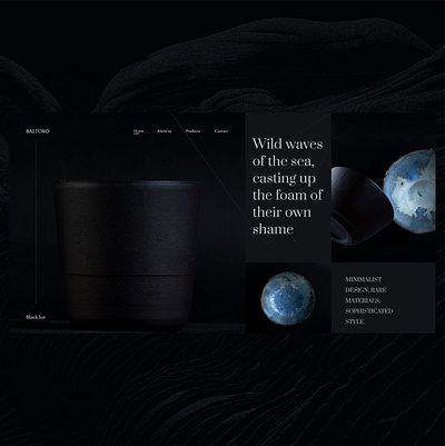 Pottery blue dark dark ui design ocean pot pottery ui uidesign uiux uiuxdesign web webdesign