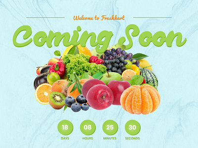 Freshkart Coming Soon art design art work branding coming soon coming soon page coming soon template comingsoon design designing illustration landing design landing page landingpage ui ux vector web design