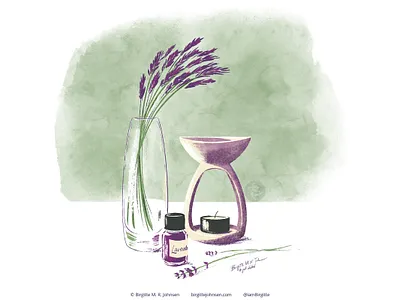 Lavender art digital art digital illustration flora floral flower flowers huely huely challenge huely2020 illustration lavender limited colour palette limited colours still life