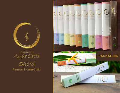 Agarbatti Packaging (Incense Sticks) branding corel draw design logo package packaging