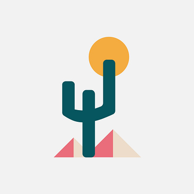 Geometric Illustration cactus cactus illustration desert geometric geometric illustration illustration illustration art minimalist minimalist design