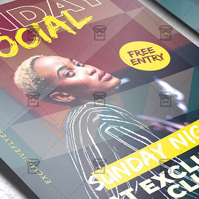 Sunday Social - Flyer PSD Template sunday party