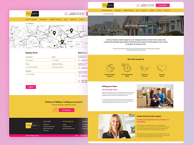 Henley Charles - Split Images birmingham black estate agent estate agents mobile design pink property web design agency website design website development wordpress yellow