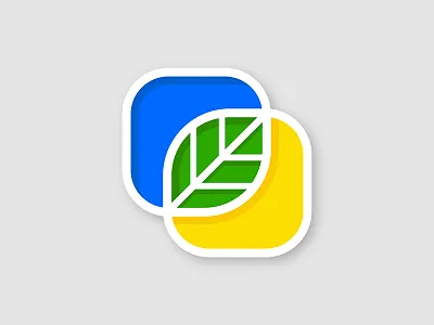 Leaf brand branding design idea illustration logo mark negative typography ui