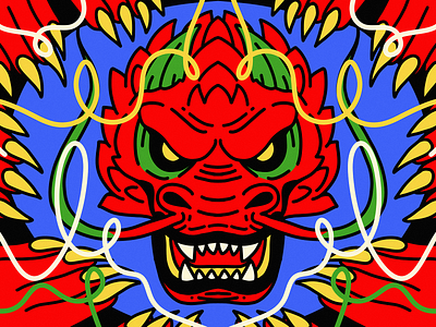 Chinese Zodiac: Dragon animal art artwork character chinese chinese zodiac design design studio digital art digital illustration digital painting dragon graphic design horoscope illustration illustrator new year poster wild zodiac sign