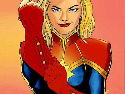 Captain Marvel : Pop Art Inspiration captain marvel characterdesign design digital illustration digital painting digitalart girl power marvel fanart marvel studios marvelcomics mcu pop art pop surrealism popart vibrant color women empowerment