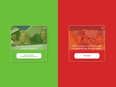 011 - Flash Message dailyui dailyui 011 ecommerce error flash flash message memes shopping signup success ui ux