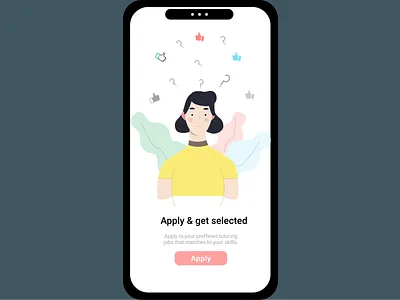 Onboarding UI 6 branding figmadesign girl character icon vector illustration onboarding onboarding illustration onboarding screens profile page selected ui uiux ux vector illustration