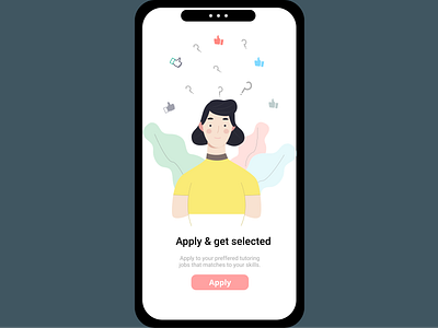 Onboarding UI 6 branding figmadesign girl character icon vector illustration onboarding onboarding illustration onboarding screens profile page selected ui uiux ux vector illustration