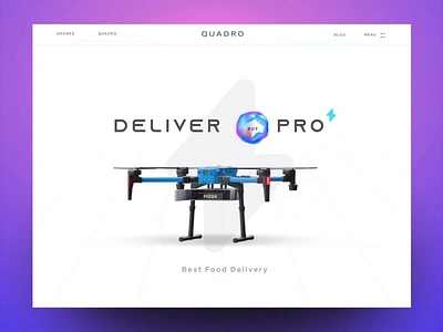 Quadro - Web Design agency animation cool website copter creative motion designs delivery discover discover app discover world fly food food delivery graphics motion design helicopter motion designing motion designs quadrocopter web application web design web ui