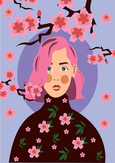 springGIRL adobe illustrator characterdesign color colorfulldesign design illustration illustrator vector vector illustration wacom intuos