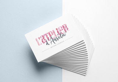 Logotype L'atelier d'Aurelie illustration typography