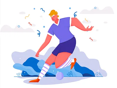 Football Illustrations 🎉🎉 branding design football grain guy illustration vector web