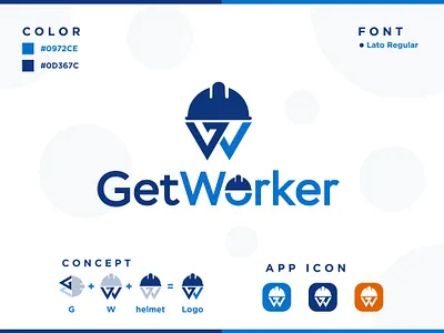 GetWorkers Logo Design branding graphic graphic design graphicdesign icon illustrator logo logo design logodesign logotype