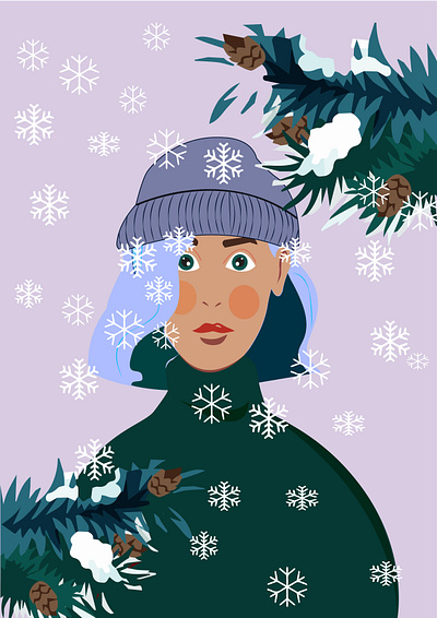 WINTER adobe illustrator characterdesign color colorfulldesign design illustration illustrator vector vector illustration wacom intuos