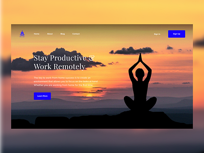 Online meditation program website landing page adobe concept design design designs landing design landingpage ui ux web webdesign website design