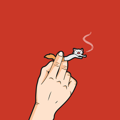 Smoking branding content design design flat flat design flat art illustration vector vietnam