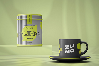 ZUNO - Fruit Teas branding design illustration logo packaging typography