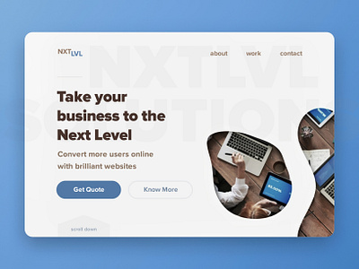 NXTLVL - Local Business - Web Design branding business front end development modern next level webdesign