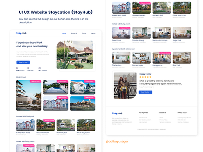 UI UX Website Staycation (Trip family) app app design design app prototype ui uidesign uiux ux uxdesign web webdesign website website design