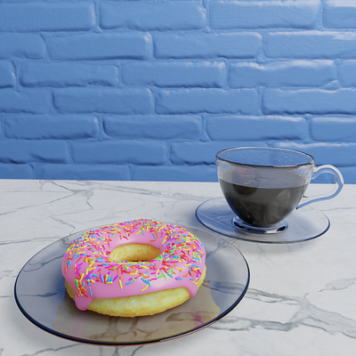 Donut! 3d 3d art 3d artist blender blender 3d blender3d blender3dart blendercycles design donut food illustration