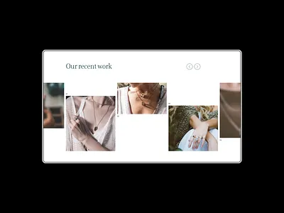 Senmeisa jewellery website gallery animation animation brand carousel digital gallery interactice jewellery motion one page prototype ui ux web website