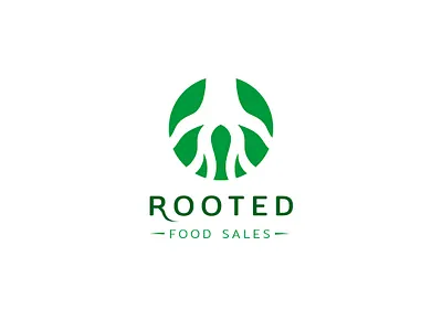 ROOTED ai design foodie green logos root sale vectors