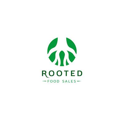 ROOTED ai design foodie green logos root sale vectors