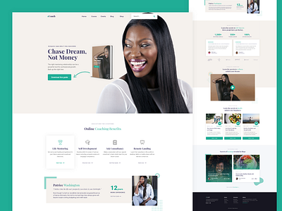 eCoach - Life Coach & Trainer XD PSD Template agency author business coach consulting courses creative education landing page life coach lms minimal online course personal trainer speaker startup ui design web design webdesign writer