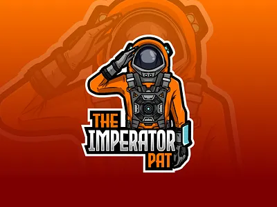 Astronaut Esport Logo "The Imperator Pat" branding cartoon logo commision work design esport esport logo esportlogo illustration logo logodesign logogram mascotlogo vector youtube logo