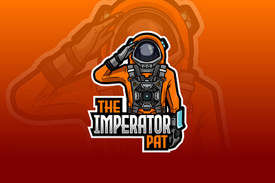 Astronaut Esport Logo "The Imperator Pat" branding cartoon logo commision work design esport esport logo esportlogo illustration logo logodesign logogram mascotlogo vector youtube logo