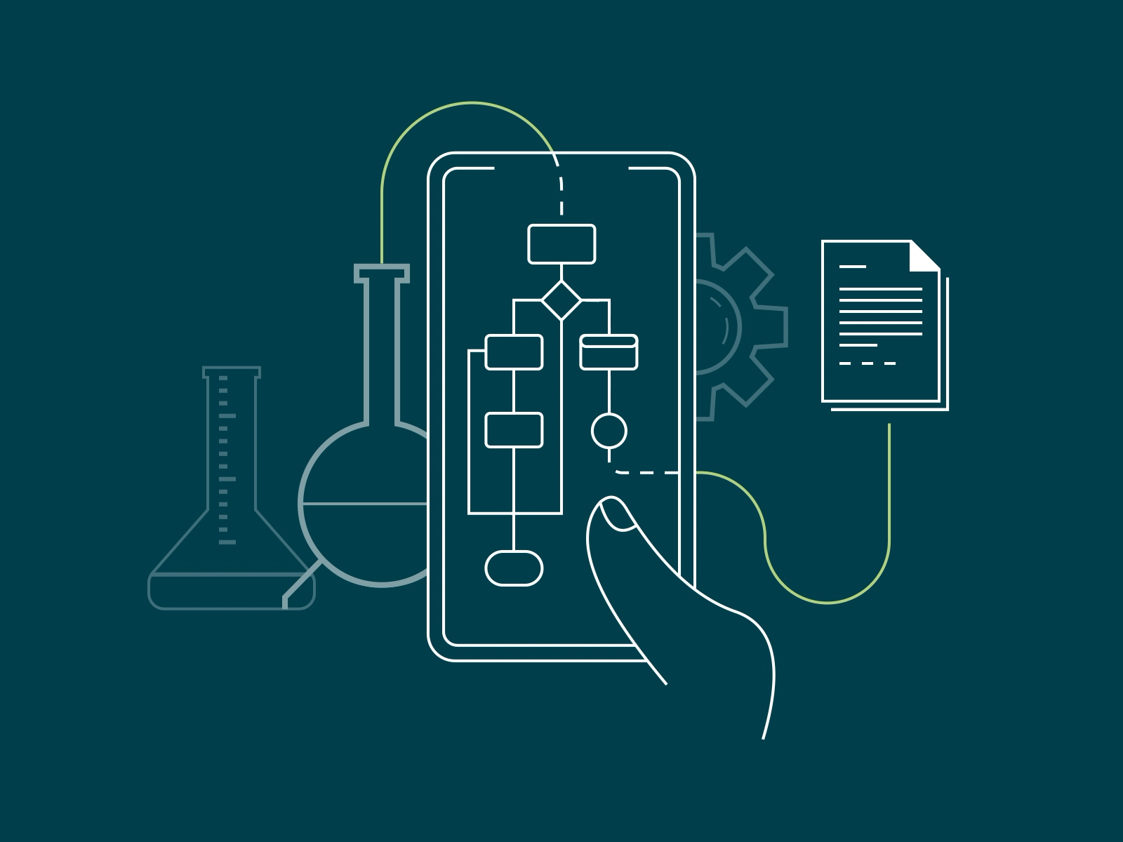 Scientific process illustration lottie motion vector