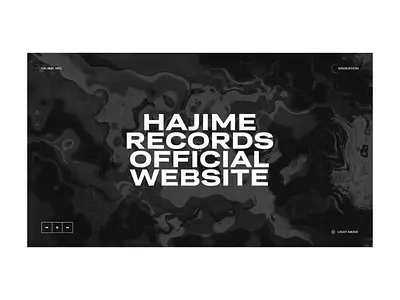Hajime Records animation concept design portfolio promo slider ui ukraine ux web