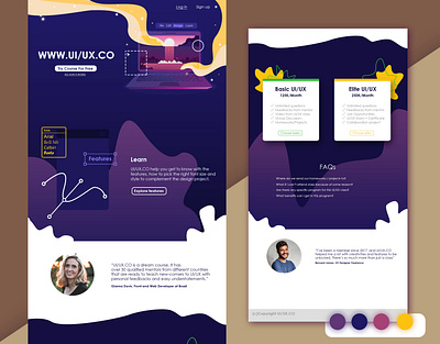 UI/UX.CO Website Design dailyui figma homepage illustrate illustration illustrations landingpage photoshop ui uiux web design