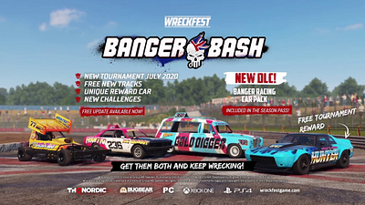 WRECKFEST ~ BANGER BASH / TIME ATTACK banger bash command font dlc font promo time attack tv game typography video game wreckfest