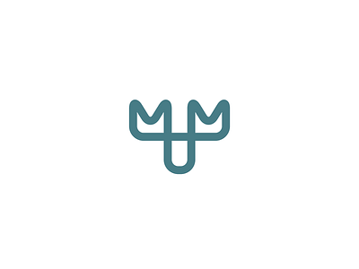 Moose animal antlers branding elk geometry head icon illustration letter m line lineart logo mark minimal minimalist nature outdoors wild