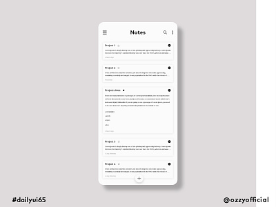 dailyui65 065 dailyui065 dailyuichallenge notes widget