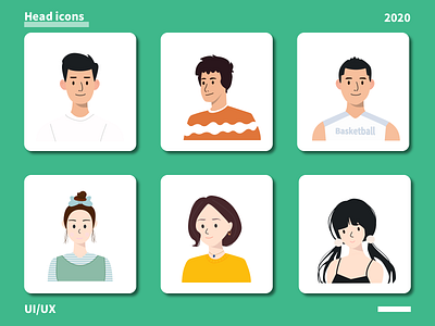 Head icons（头像图标） design head icon illustration ui