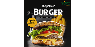 The Perfect Burger yokos post ads branding branding ads branding.mockup campaign carousel ads design facebook food illustrative ads print design socialmedia