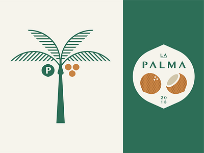 La Palma part 2 badge bar beach cabana cantina coconut crest drink frond geometric illustration leaves logo nut ocean palm restaurant retro tree vintage