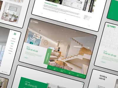 Web design - THIEN FURNITURE branding green ui ux webdesign