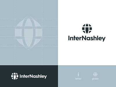 InterNashley - Logo Design blue logo brand brand identity branding design globe logo grid design i logo identity design identity designer illustration lettermark logo logo design logomark logotype designer negative space rebrand smart mark typography