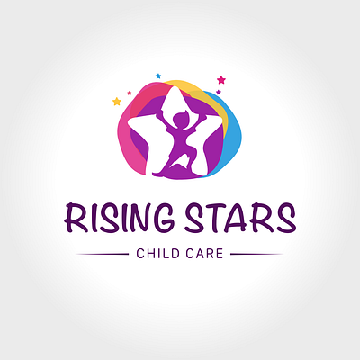 rising stars branding chattanooga child care childcare childrens illustration digital art illustration kids logo logodesign logotype rebranding