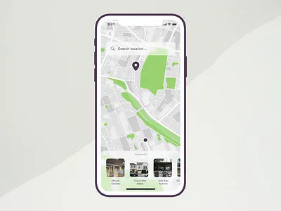 Day 07 Map Screen 10daydesignchallenge 10ddc dailyui dailyuichallenge designchallenge interface location map mapping ui