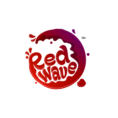 RED WAVE LOGOS 0RIGINAL brand branding design drink illustration logo red smart logos vector wave