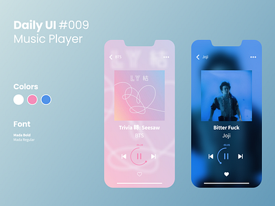 Daily UI #009 009 daily ui daily ui challenge daily ui challenge 009 dailyui dailyuichallenge design figma music player ui vector