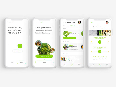 Healthy Lifestyle Food App change clean feedback food medical minimal ui ux