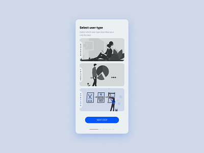 Daily UI #064 - Select User Type app daily ui dailyui illustrations interaction interface interfacedesign mobile mobileapp onboarding profile ui ui design ui ux uidesign user user experience user interface design userinterface ux