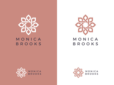 Monica Brooks Logo branding creative design flat icon logo luxury brand minimal pastel typography ui web